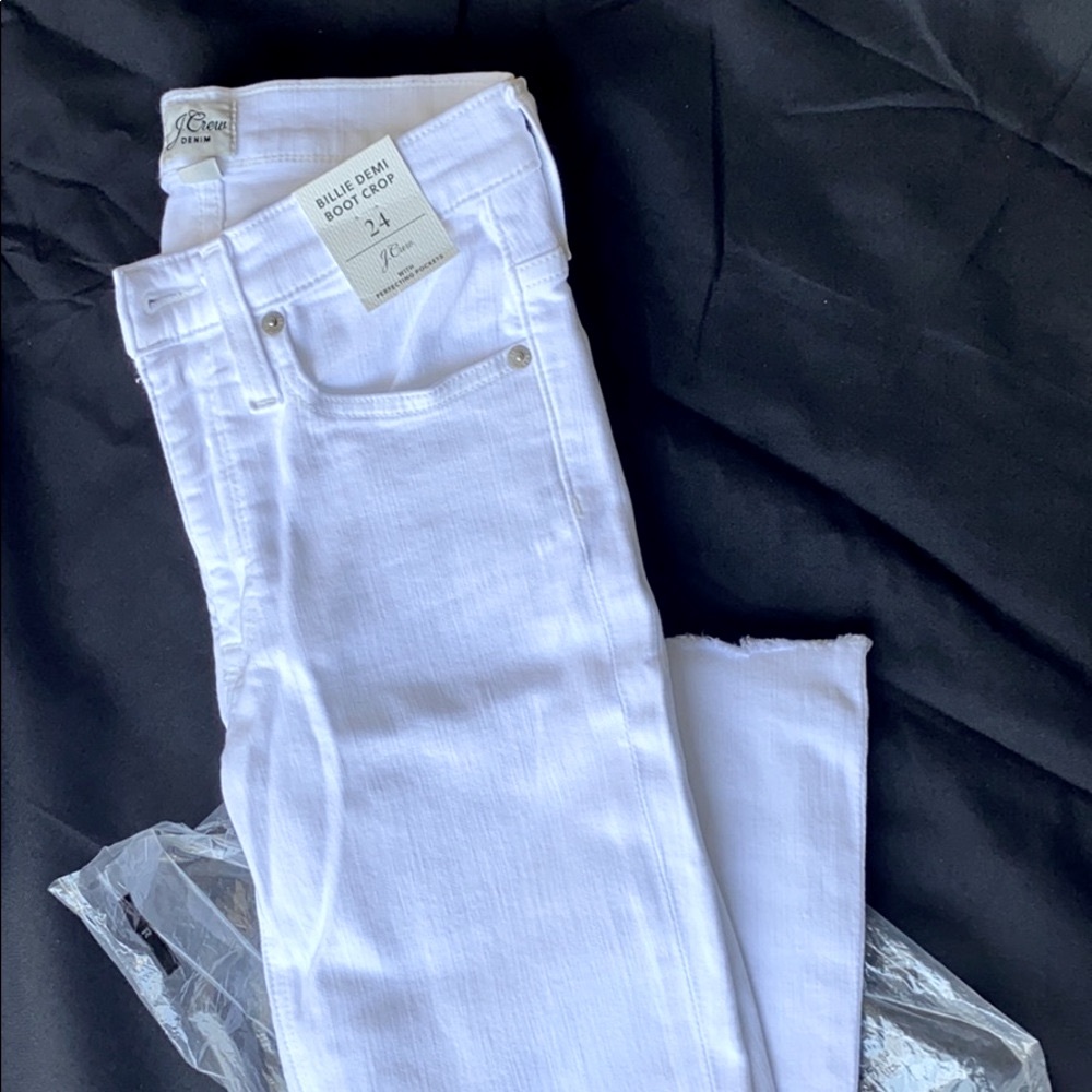 J Crew White Billie Demi Boot Crop NWT